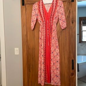 Piper and Scoot multi colored modest Medium dress